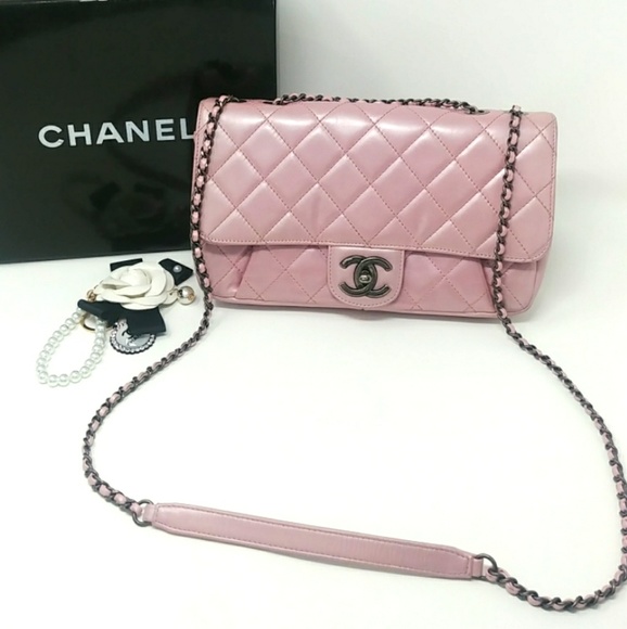 CHANEL Handbags - Auth CHANEL Metallic Pink MORE PHOTOS